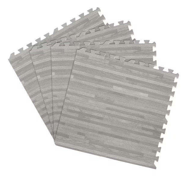 16 Sq. Interlocking Floor Mat Grey