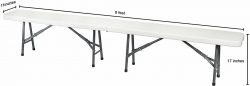 8 ft. FIH Plastic Bench