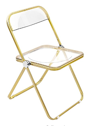 # 1 Clear Folding Chair - Gold