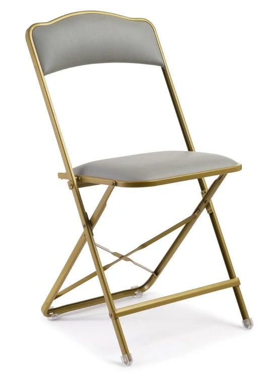 # 21 Gold & Grey Folding Chair