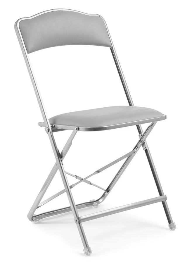 # 23 Silver & Grey Folding Chair