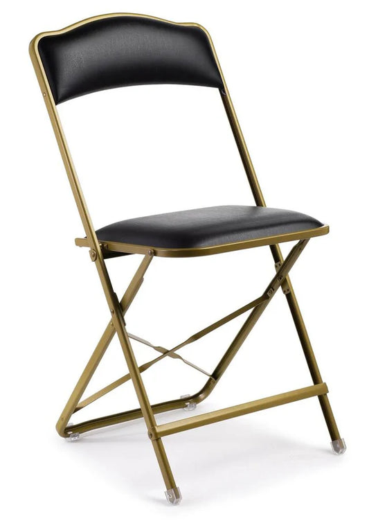 # 25 Gold & Black Folding Chair