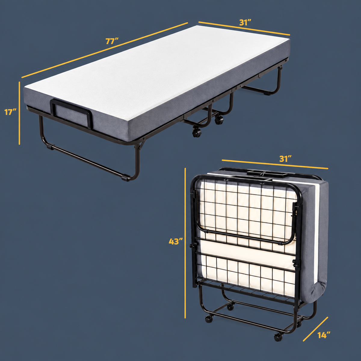 BED #10  31" x 77" x 17"H
