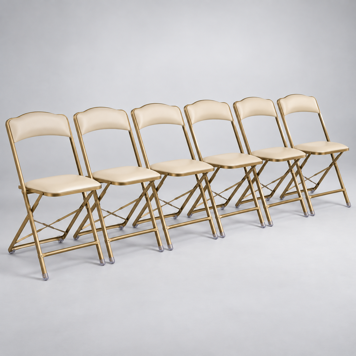 # 11 Gold & Cream Folding Chair