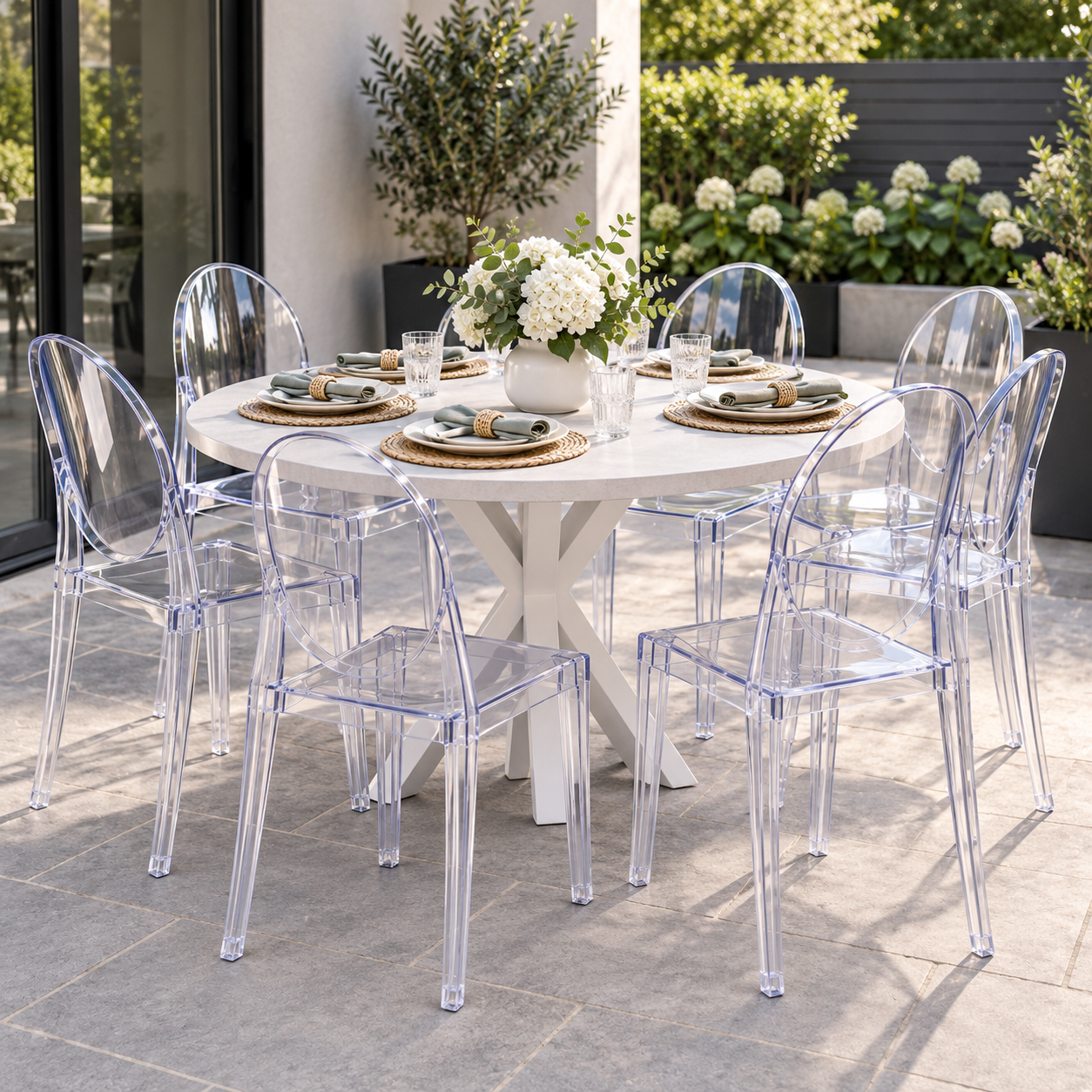 Clear stacking chair