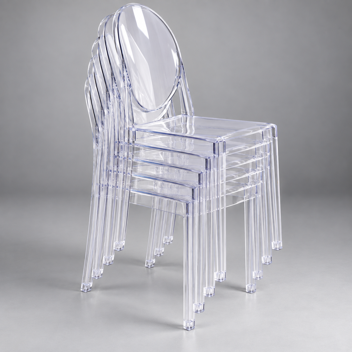 Clear stacking chair