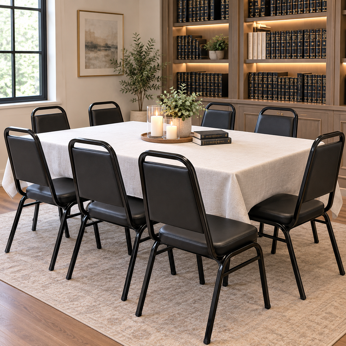 #32  Stacking Chair Black