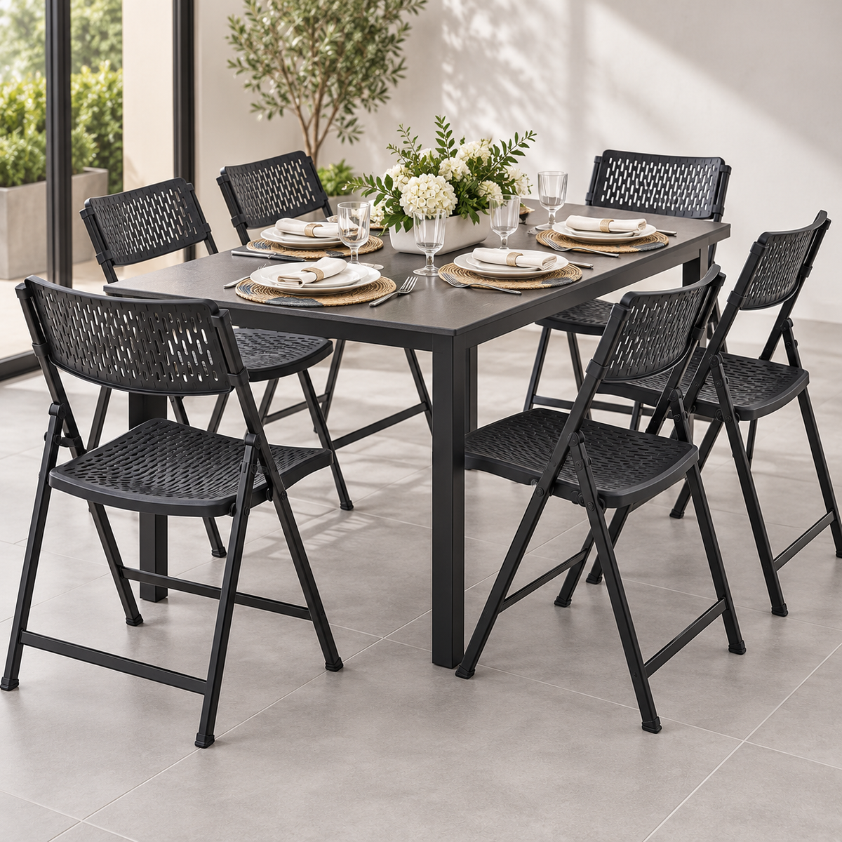 # 4 Folding Chair - Black