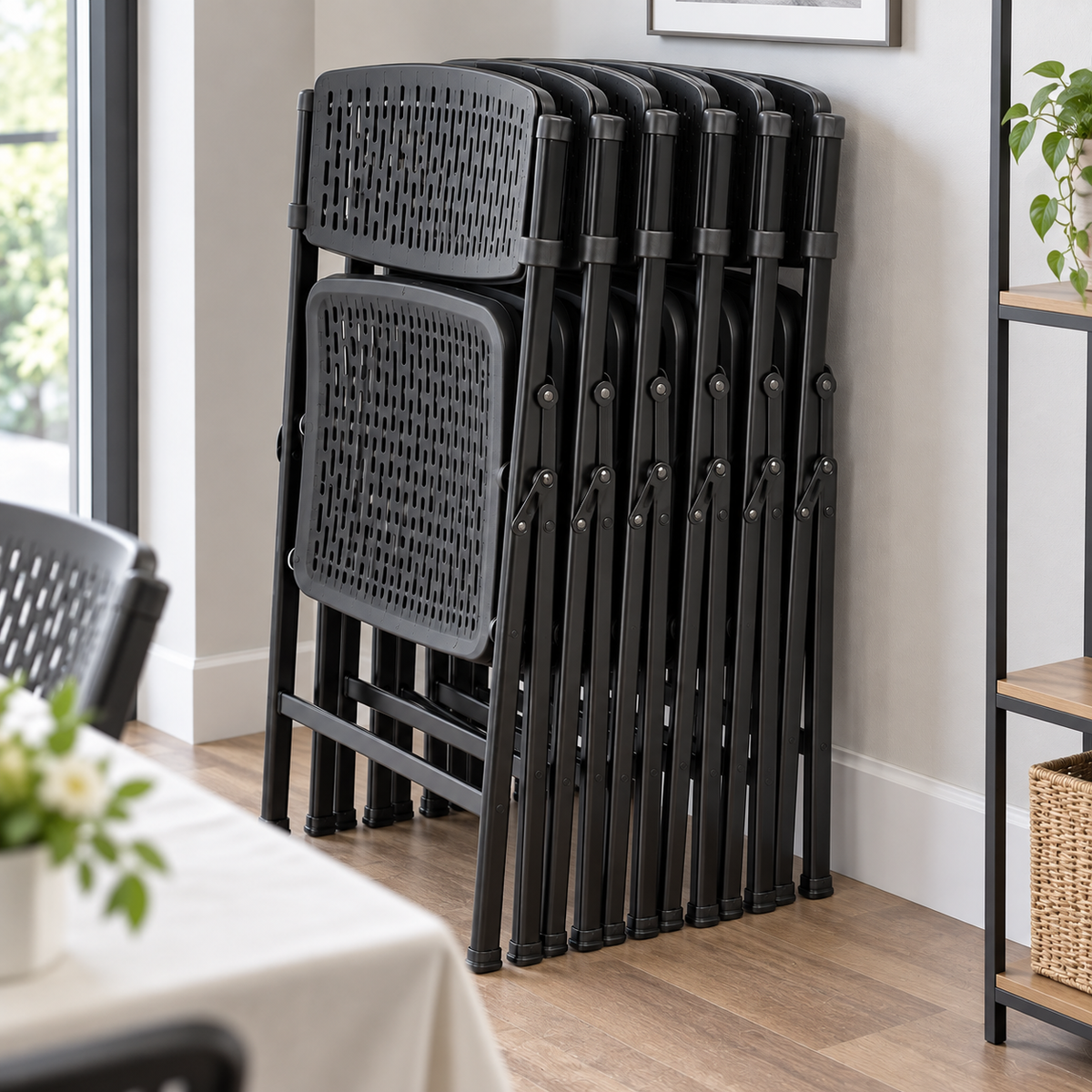 # 4 Folding Chair - Black