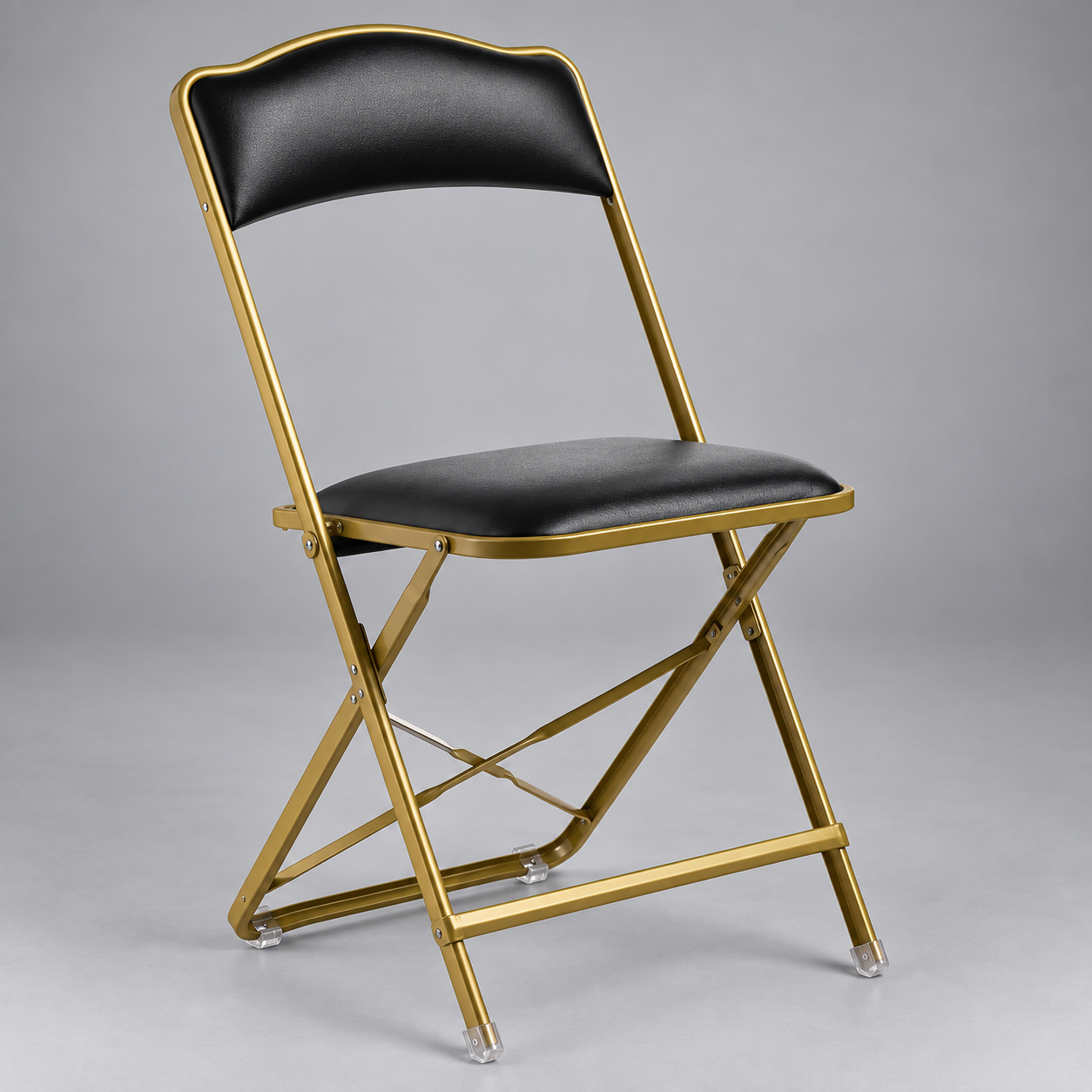 # 25 Gold & Black Folding Chair