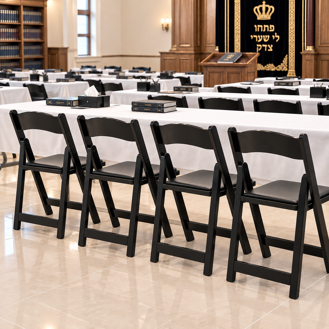 # 18 Folding Chair- Black