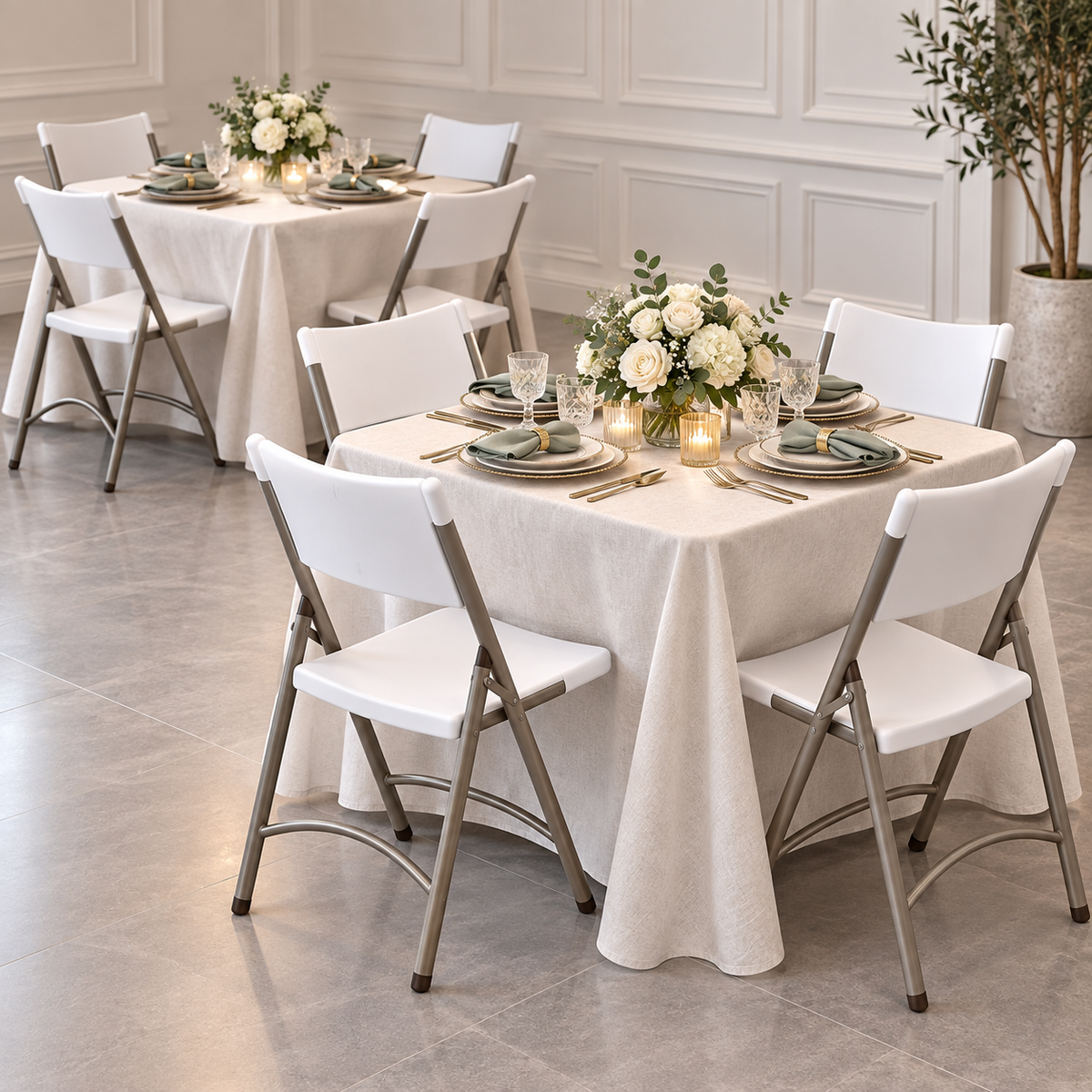 # 15 Folding Chair - WHITE