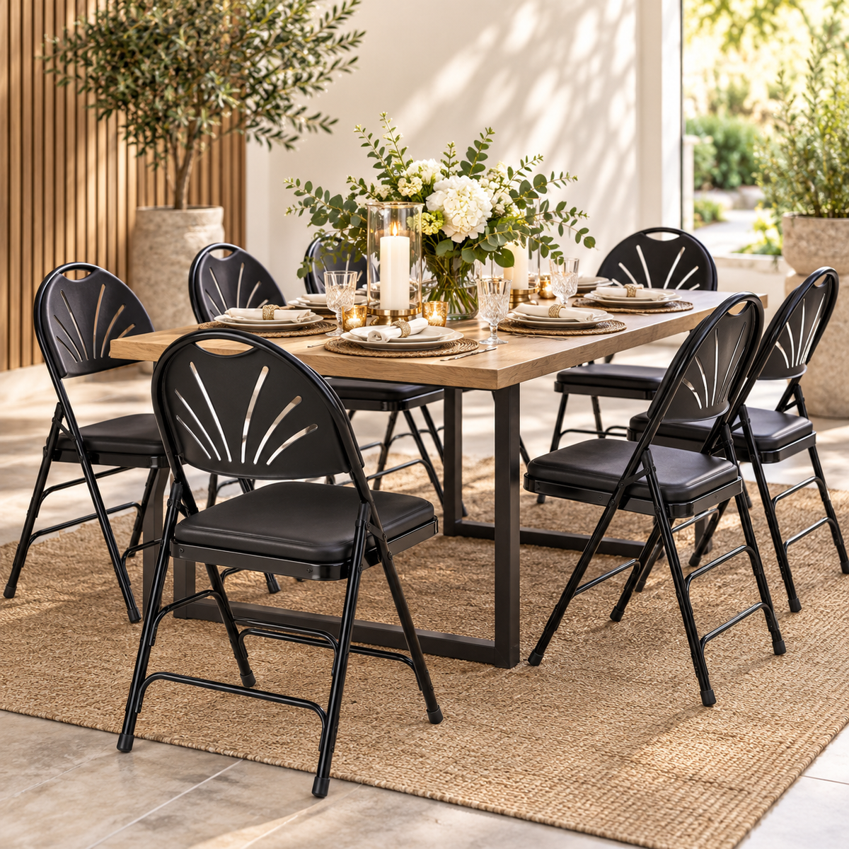 # 12 Folding Chair - BLACK