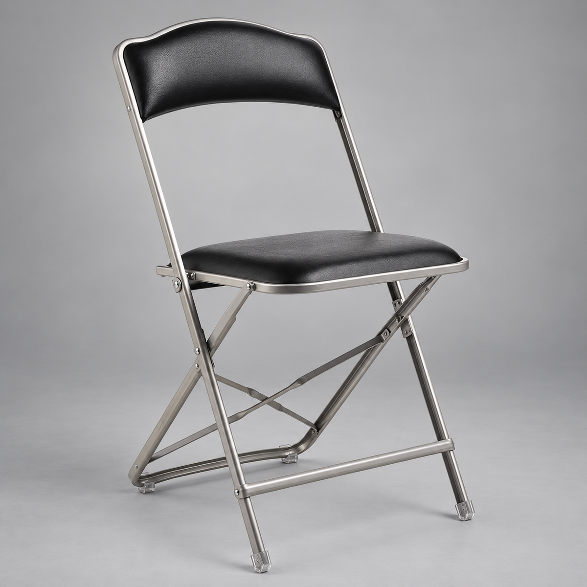 # 24 Silver & Black Folding Chair