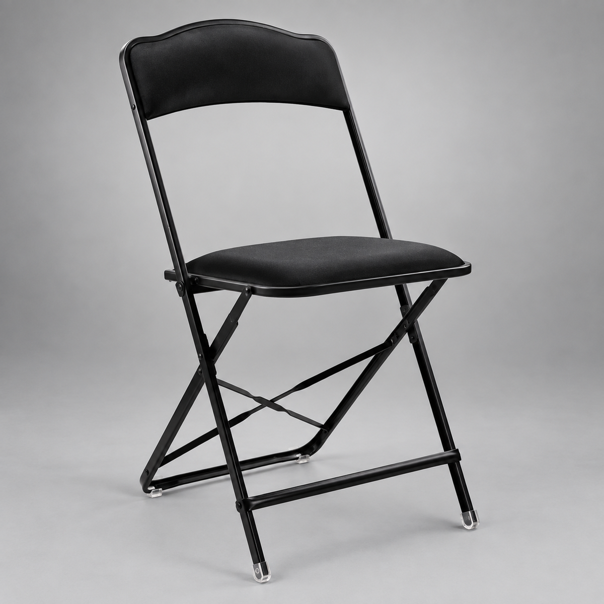 # 16 Black & Black Velvet Folding Chair