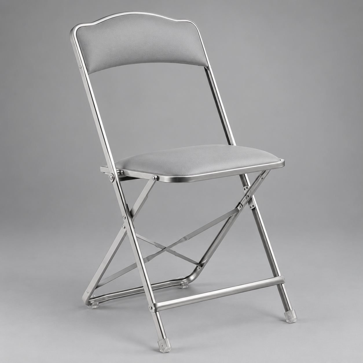 # 23 Silver & Grey Folding Chair