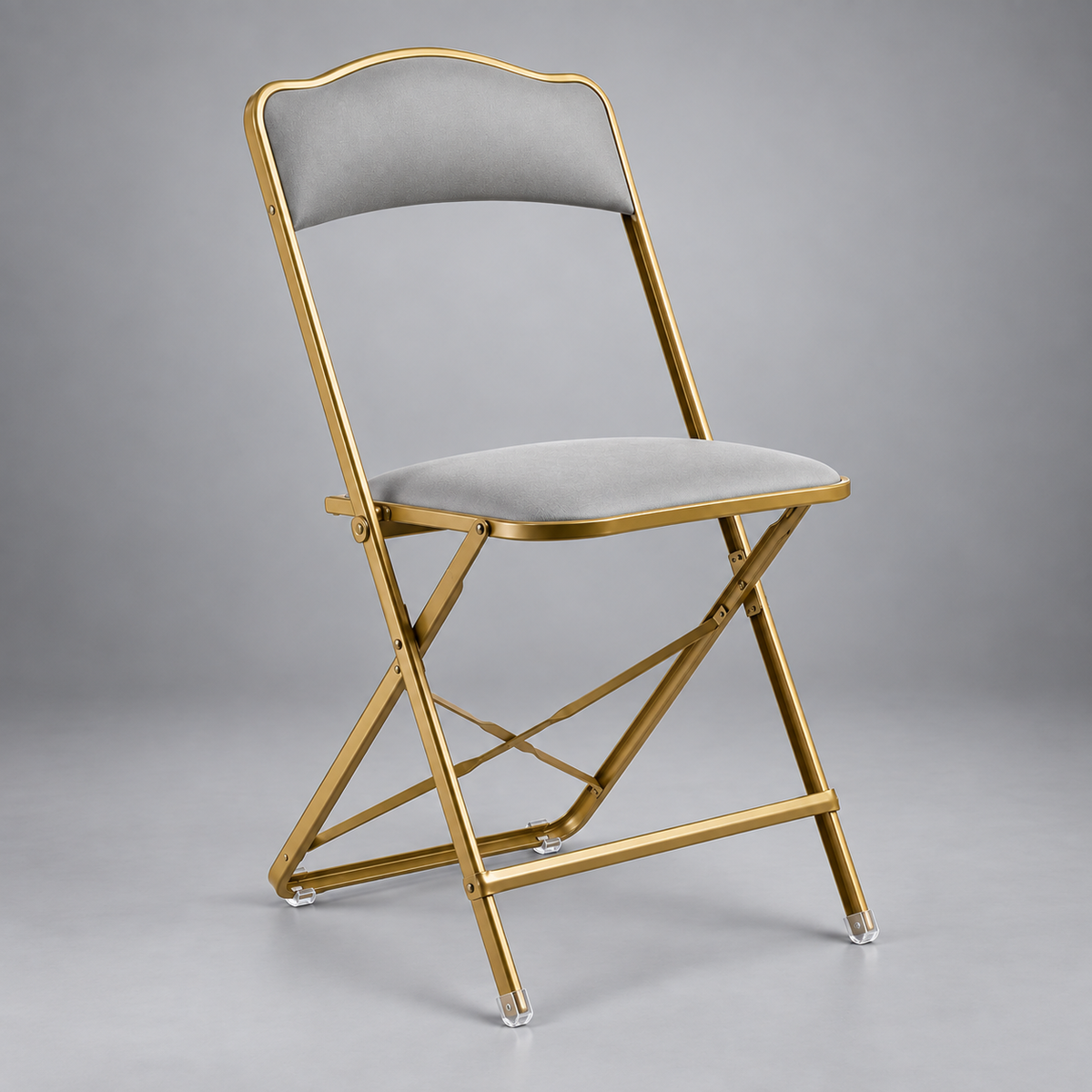 # 21 Gold & Grey Folding Chair