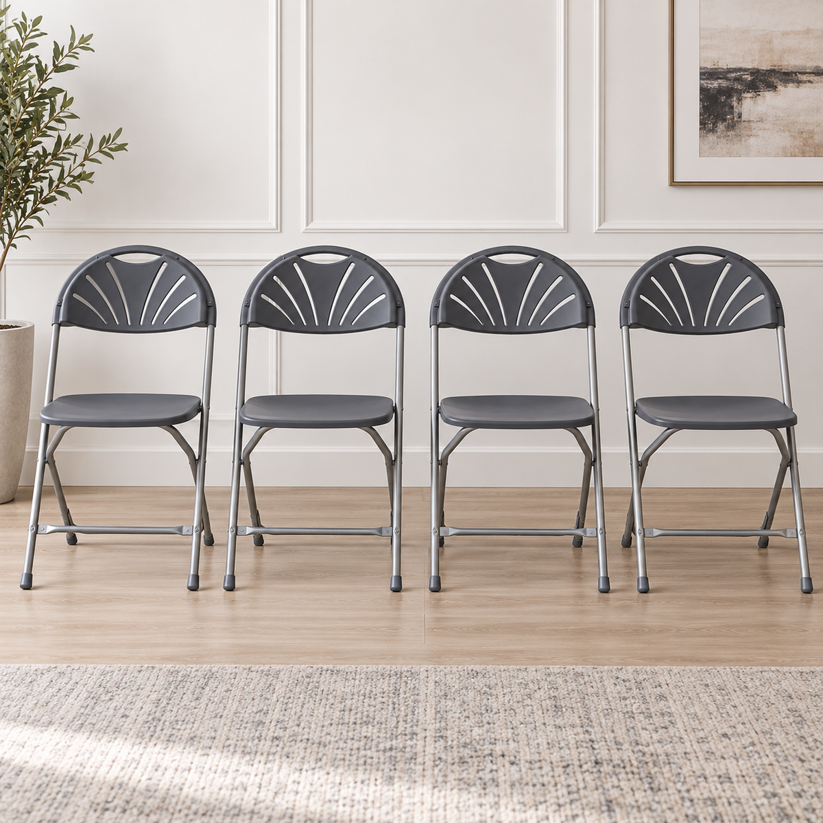 #3 Fan Back Chair Gray