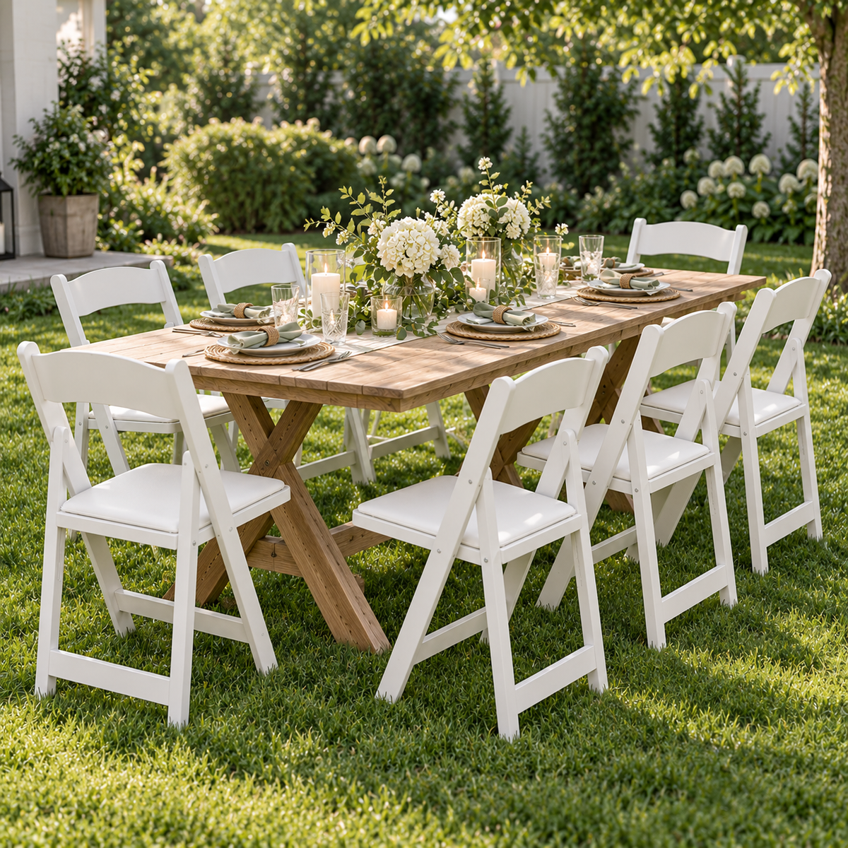 # 18 Folding Chair- White