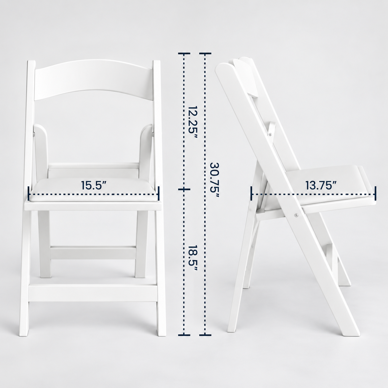 # 18 Folding Chair- White