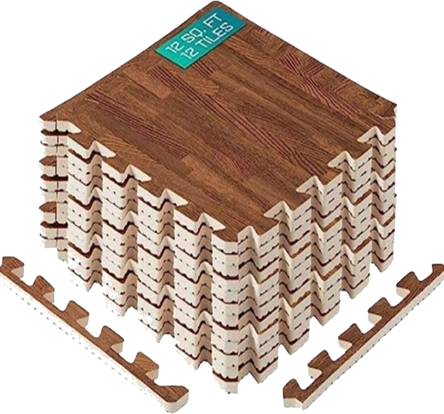 PUZZLE SUKKAH FLOORING (Per SQ. foot) Mahogany Wood Look